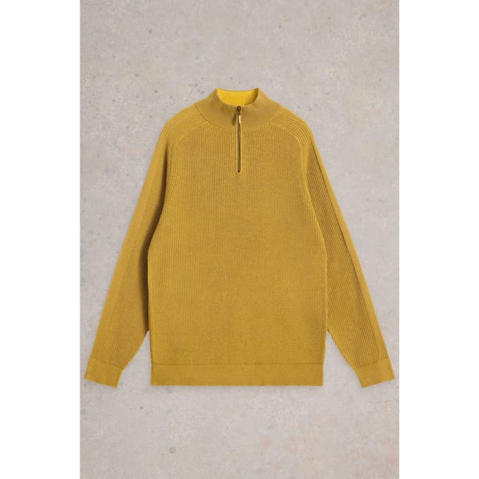 White Stuff Pentire Cotton Funnel Dusk Yellow Größe: S | Pullover Outlet | Herren | Gelb