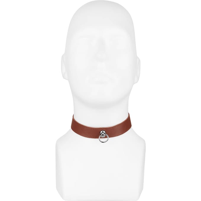 Rimba - Collar Leer 2,5 cm Breed - Bruin