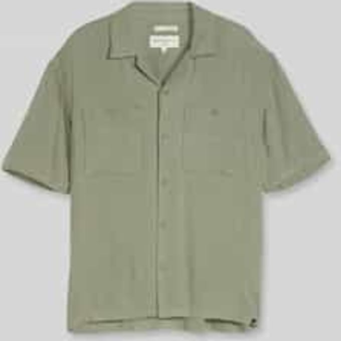 Tom Tailor Denim - Loose fit resorthemd met linnen - Maat L - Sea Spray