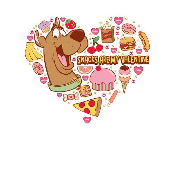 Scooby Doo Snacks Are My Valentine Sweatshirt - White - XXL