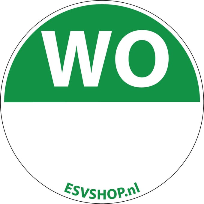 Woensdag dagsticker op rol 30 mm - 800 per rol