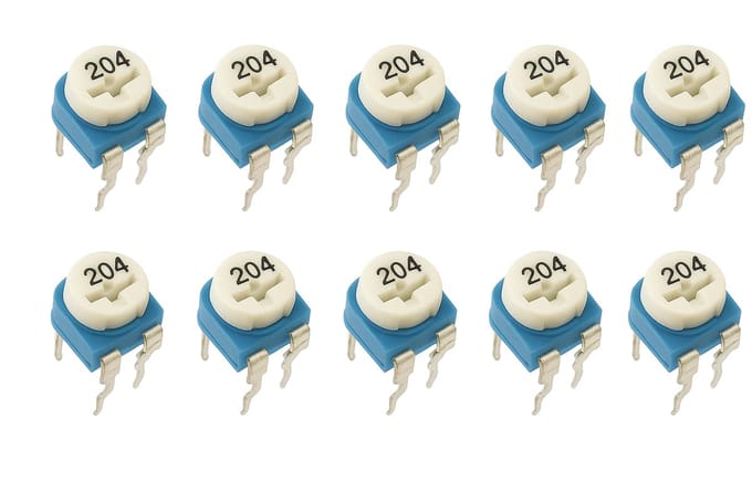 Weerstand regelbaar 200K Ohm RM-065 Trimpot Trimmer Potentiometer 10-stuks RM065-204