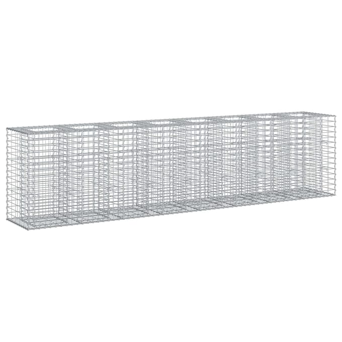 vidaXL - Gabion - verhoogd - bed - 2 - st - 330 - x - 50 - x - 80 - cm - Gegalvaniseerd - staal