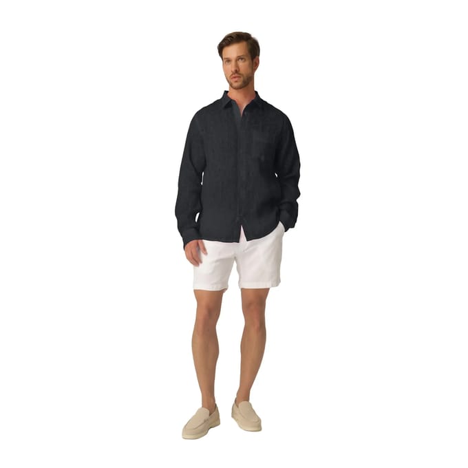 Shirt met lange mouwen Haris Cotton Front Pocket