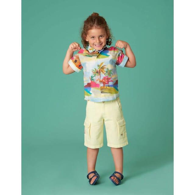 Oilily Bikkel Blouse- maat104/4yr Surf Spray
