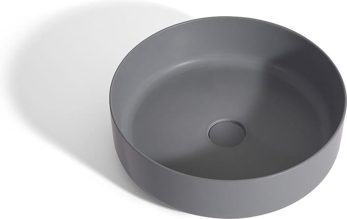 Mawialux opzet waskom - Solid surface - 42x42 cm - Mat grijs - Stewart