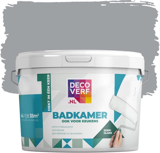 Decoverf badkamerverf warmgrijs, 4L