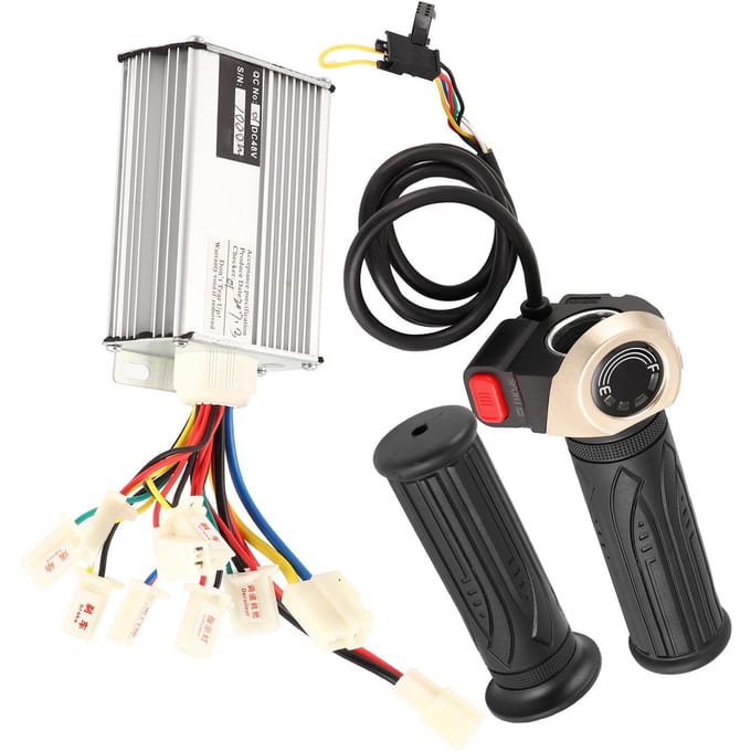 Kit contrôleur de moteur sans balais pour vélo électrique scooter 48V 1000W et poignées rotatives gray