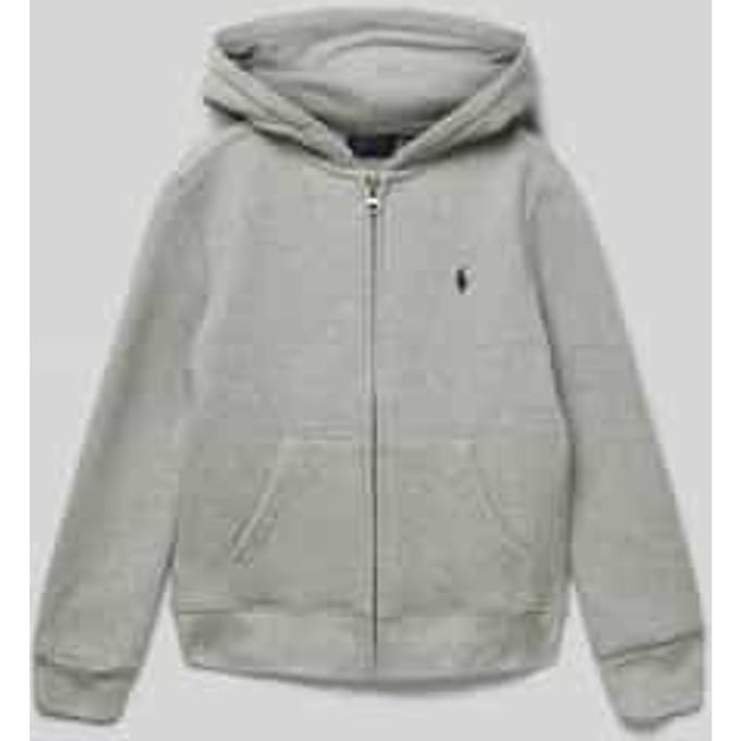Sweatjack met logo-stitching