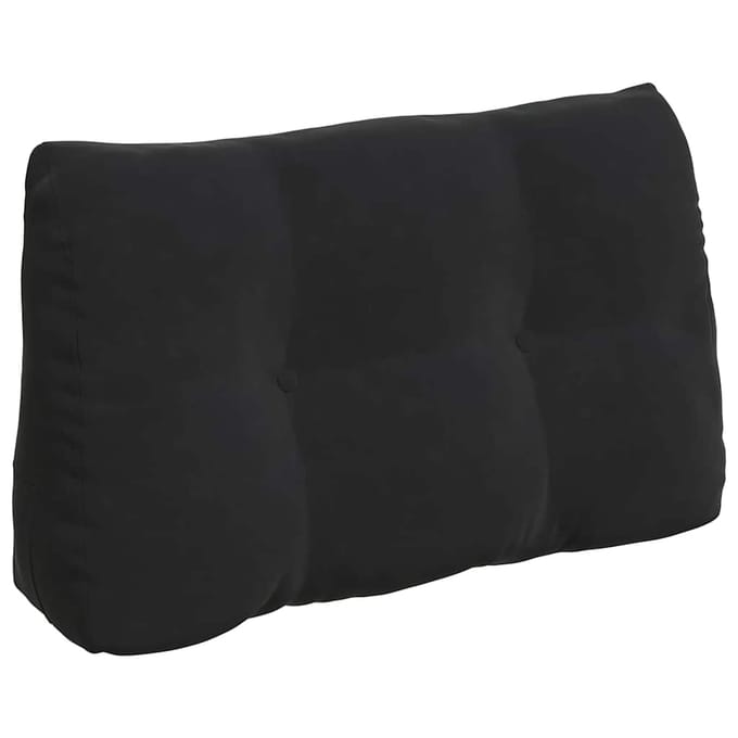 vidaXL Rugkussen Zwart 80 x 24 x 50 cm Fluweel