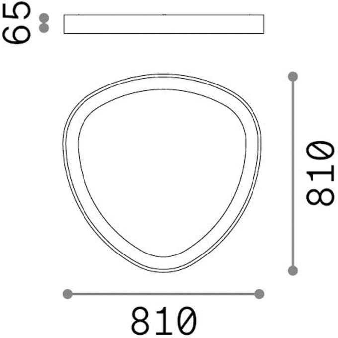 IDEAL LUX LED plafondlamp Gemini wit 81 cm 4000 K aan/uit