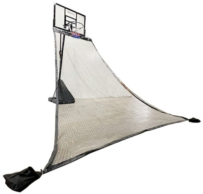 Basketbal Return Net - Universeel - Lichtgewicht - Zwart