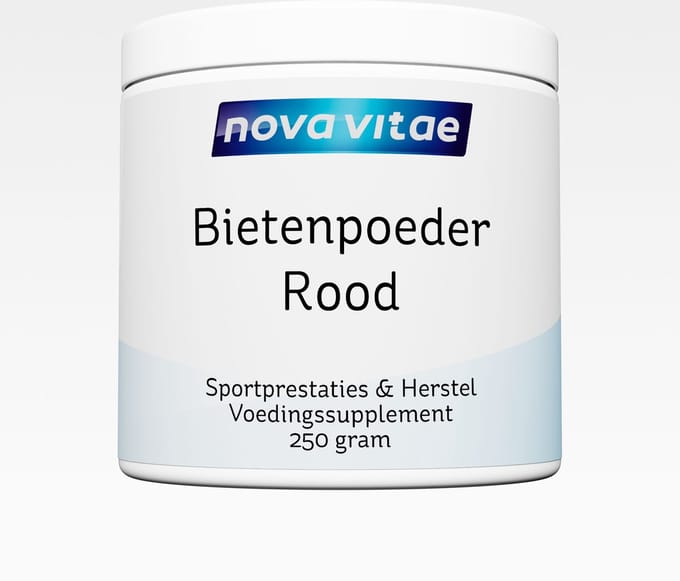 Nova Vitae - Rode Bietenpoeder - 100% Zuiver - Sportprestaties en Herstel - 250 gram