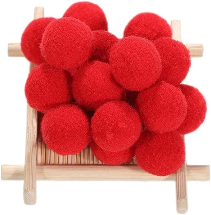 Gekleurde Fluffy Pompoms - 48 Stuks van 40 mm voor Creatieve Knutselprojecten, Decoratie en DIY Crafts