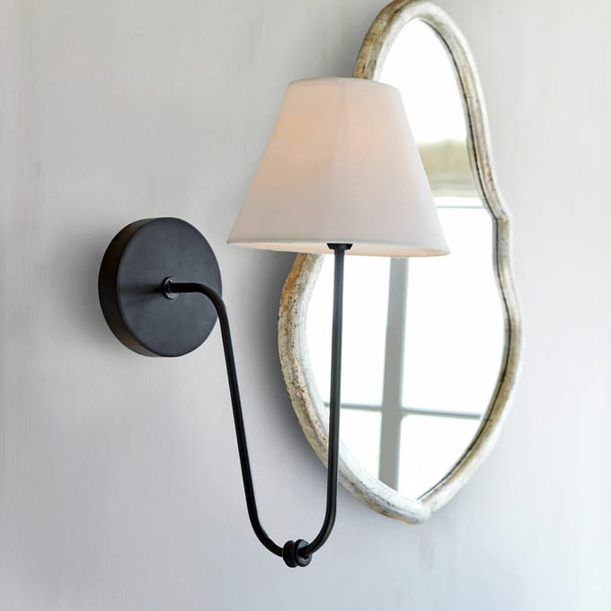 LOBERON Wandlamp Lustre zwart/wit