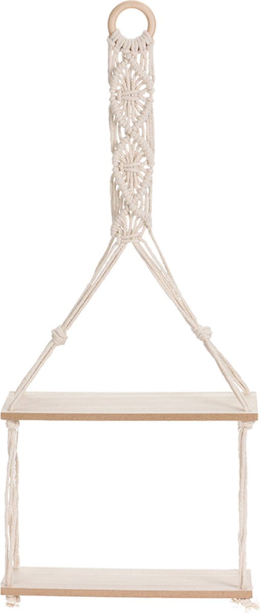H&S Collection Wandrek met touwdecoratie 30x10x66 cm