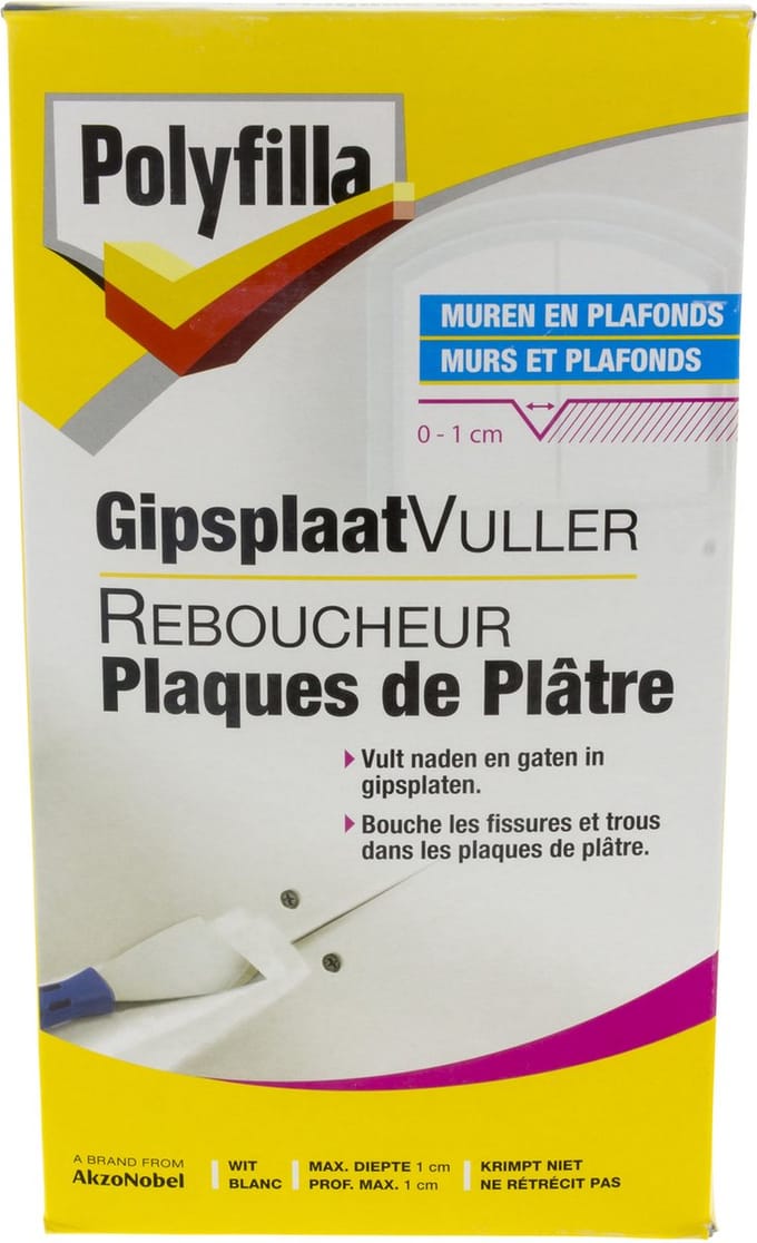 Polyfilla - Gipsplaatvuller (Poeder) - Wit - 2 Kg