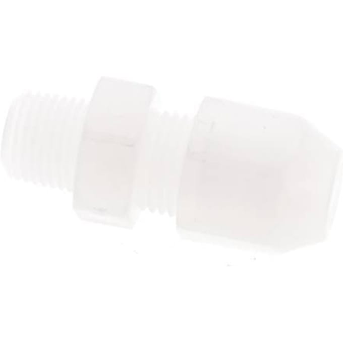 4x6mm & R1/8'' PVDF rechte slangkoppeling met buitendraad 10bar/145psi