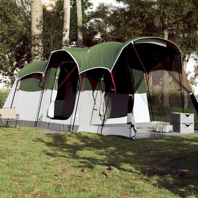 Vidaxl Gezinstent, 8 Pers., Tunnelmodel, Groen, Waterdicht