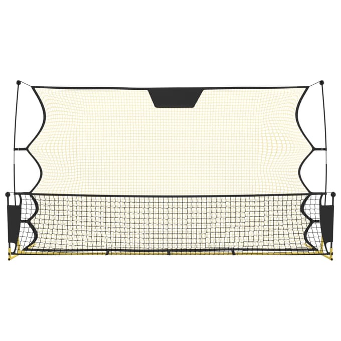 vidaXL - Voetbal - reboundnet - 183x85x120 - cm - polyester - zwart - en - geel