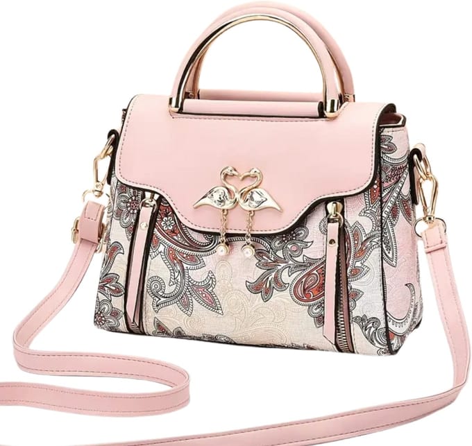 Nivard Handtas Dames - Schoudertas - School - Shopper - Schooltas - Werktas - Roze 3