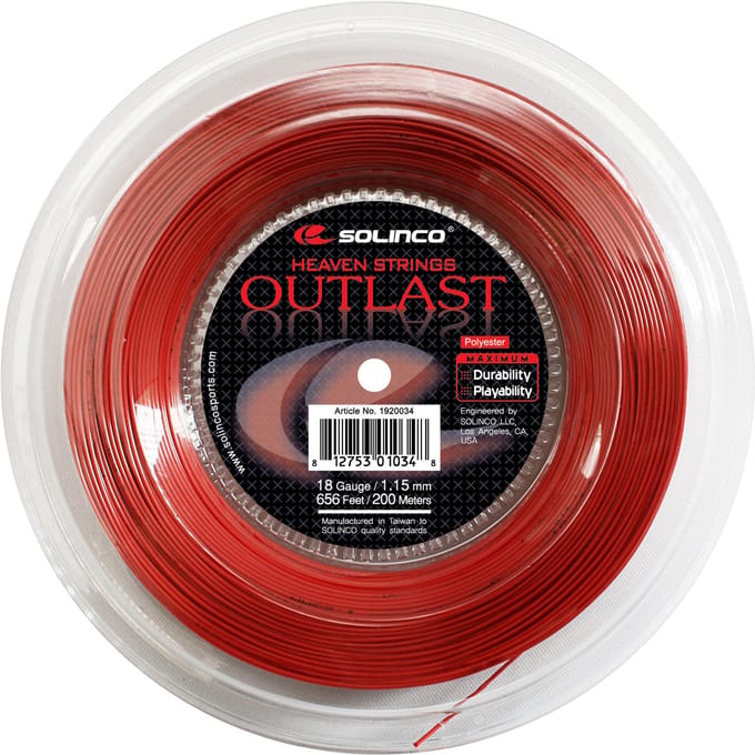 Solinco Outlast Rol Snaren 200m-Rood