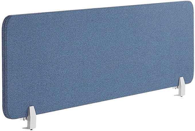 BELIANI WALLY - Bureauscherm - Blauw - 160 cm - Polyester
