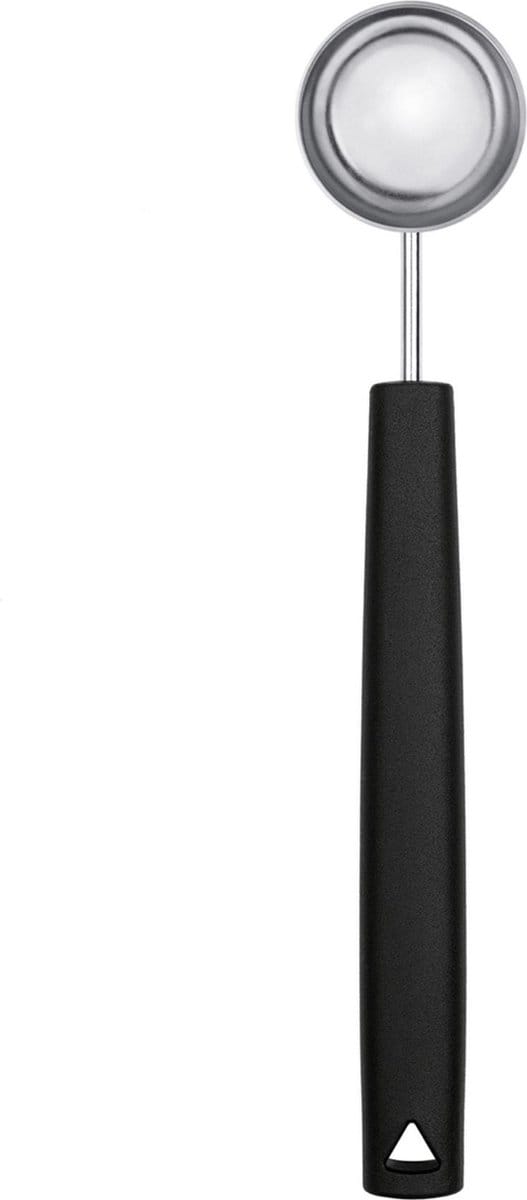 Triangle RVS Maatlepel / Koffieschep – 15 ml – Met Kunststof Heft – Zwart