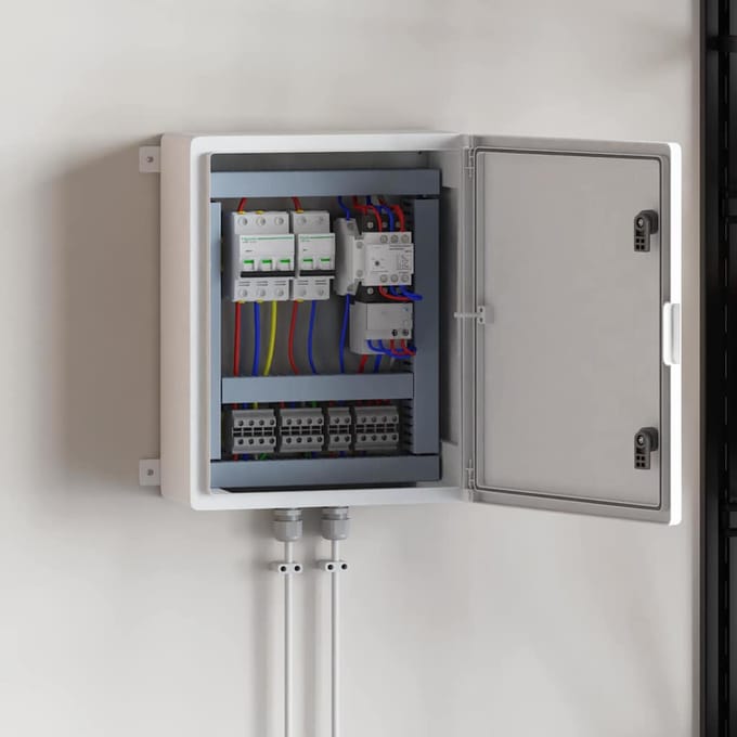 vidaXL - Besturingskast - Grijs - 47 - x - 24 - x - 50 - cm - ABS - Kunststof