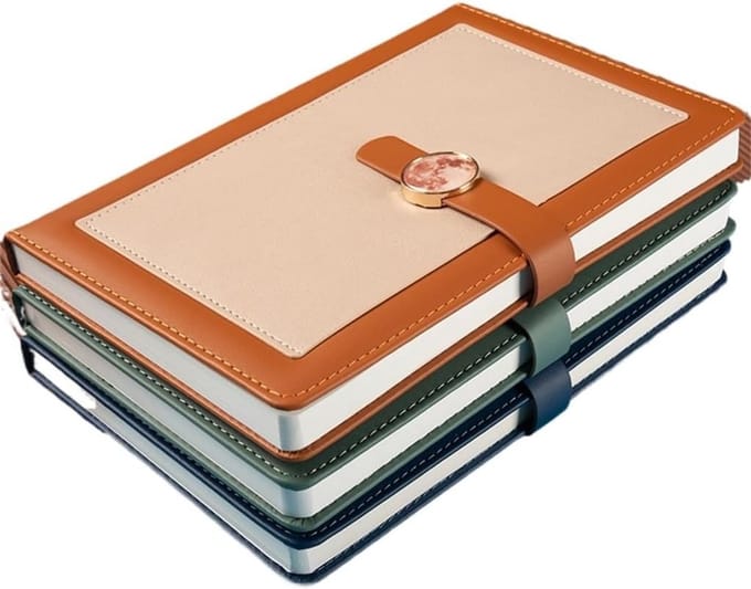 Zakelijk Notitieboek - Grootboek Set - Dagelijks Schrijven - Magnetische Kliksluiting - A5 Formaat