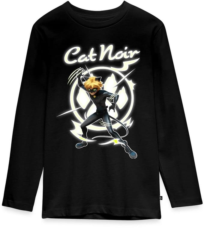 Miraculous Cat Noir Adrien Superheld Premium T-Shirt Tiener Lang