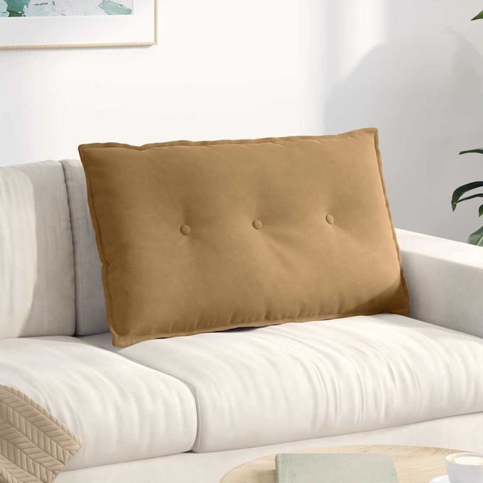 vidaXL - Rugkussen - Bruin - 80 - x - 50 - x - 19 - cm - Corduroy - stof