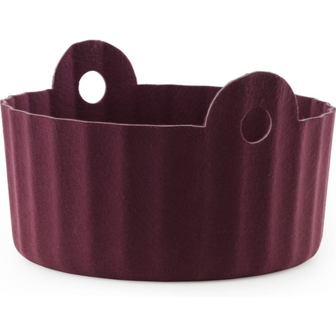 Normann Copenhagen Colu Basket Burgundy - opbergmand van gerecycled PET-vilt - Ø44 x H26,5 cm