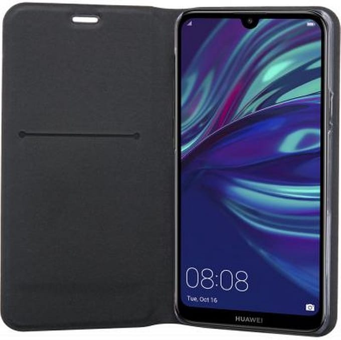 Bigben Connected, Hoesje geschikt voor Huawei Y6 - Folio, Zwart