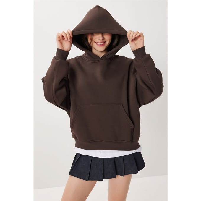 Oversized Hooded Sweatshirt met Zak