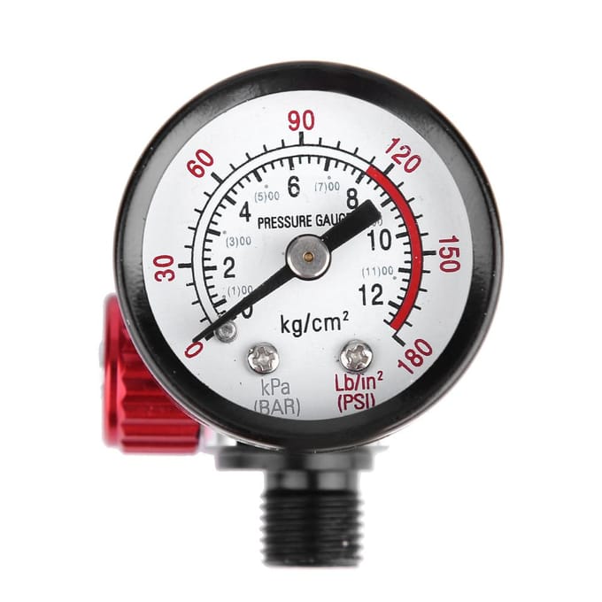 14   BSP Auto Spuitpistool Luchtregelaar Met Manometer Membraanregeling DH