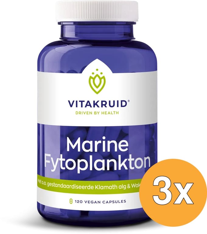 3x Vitakruid Marine Fytoplankton (120 vega capsules)