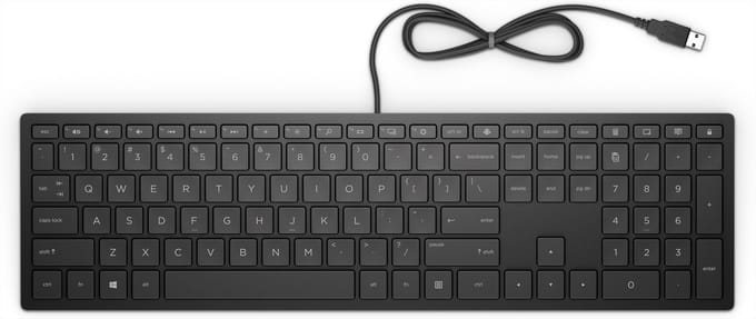 HP Pavilion 300 - Bedraad Toetsenbord - Qwerty - Zwart