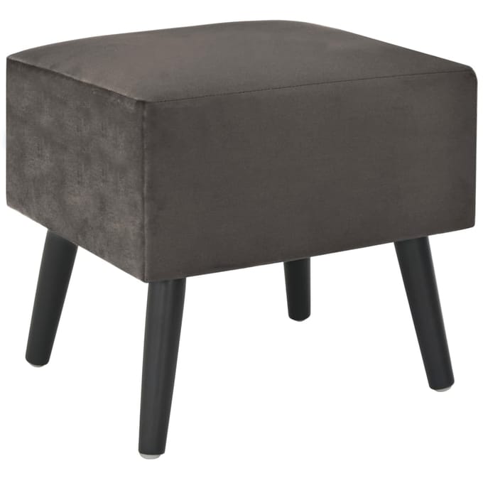 vidaXL - Nachtkastje - 40x35x40 - cm - fluweel - grijs
