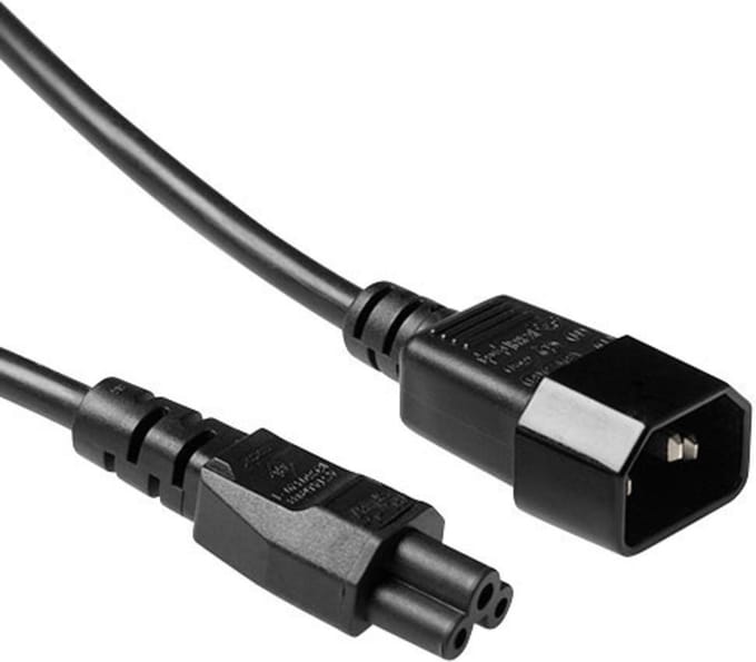 ACT Netsnoer C14 - C5 zwart 1 m AK5433