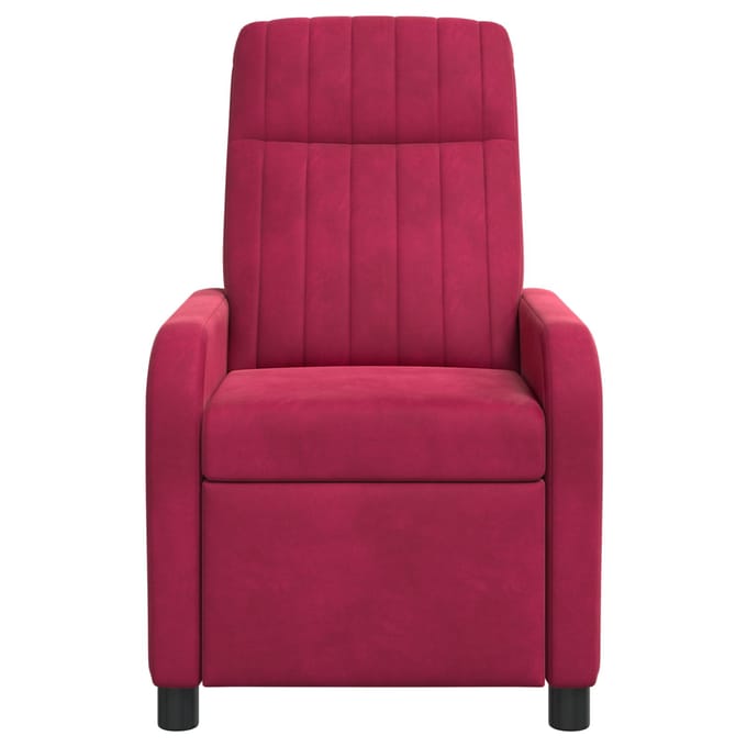 vidaXL - Recliner - Wijnrood - fluweel