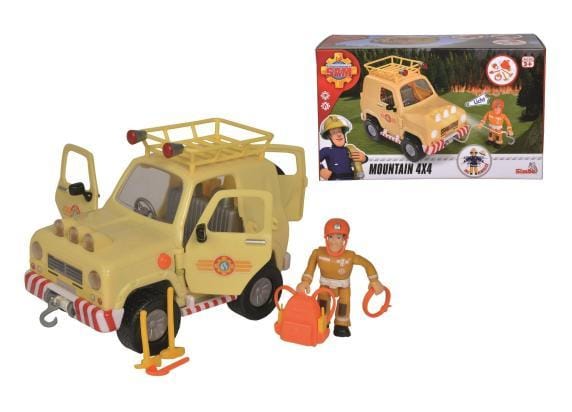 Simba - Brandweerman Sam - Mountain 4x4 met figuur - Speelgoedvoertuig - vanaf 3 jaar
