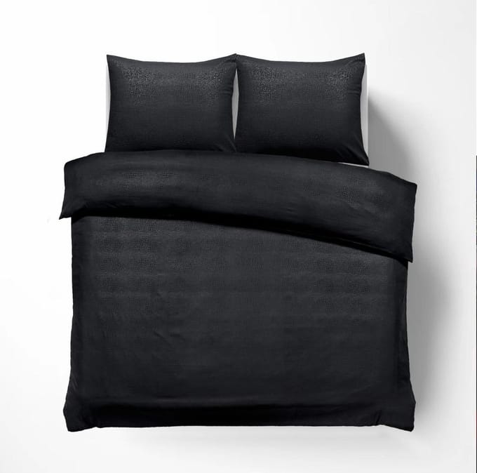 Husch Dekbedovertrek - Embossed Croco - 240x200/220 - Zwart