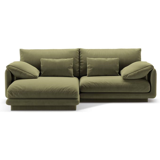 3-zits hoekbank Torino links velvet | Micadoni
