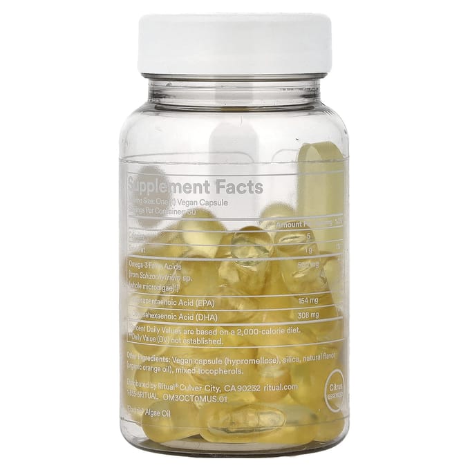 Ritueel, Omega-3, Citrus, Veggie Capsules, 30