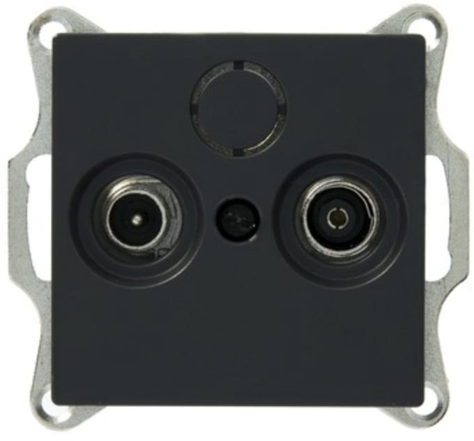 Schneider Electric - System - Wandcontactdoos - coax - stopcontact - universeel - antraciet