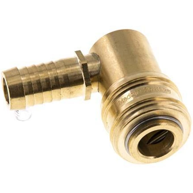 Messing DN 7.2 (Euro) Luchtkoppeling Snelkoppeling 13 mm Slangpilaar 90-deg