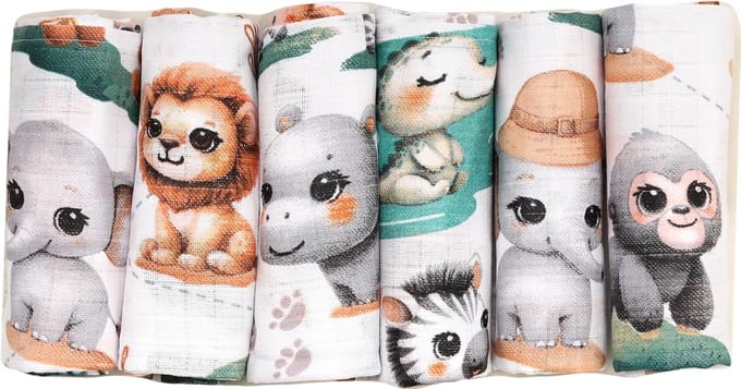 Omgoods - Hydrofiele Doeken Set 6 Stuks - 70x80 cm Katoen Oeko-Tex