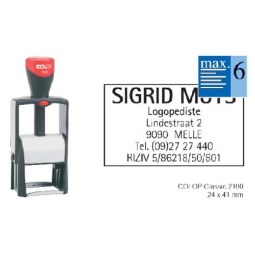 Tekststempel colop heavy duty 2100 classic line Personaliseerbaar