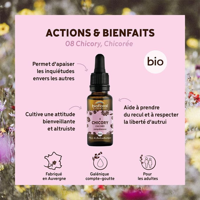 Biofloral- 08 - Chicory - Cichorei - Bio - Bio Demeter - 20 ml